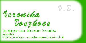veronika doszkocs business card
